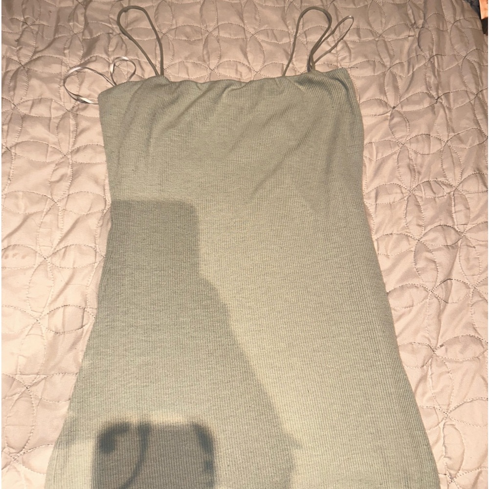 olive/sage green dress